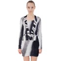Stella animal print V-neck Bodycon Long Sleeve Dress View1