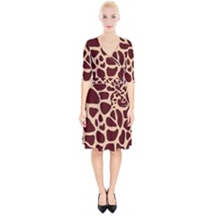 Gulf Lrint Wrap Up Cocktail Dress