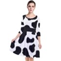 Cheetah print Quarter Sleeve Waist Band Dress View1
