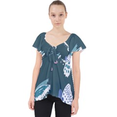 Butterfly  Lace Front Dolly Top