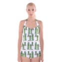 Prickle Plants2 Boyleg Halter Swimsuit  View1