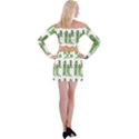 Prickle Plants2 Off Shoulder Top with Mini Skirt Set View2