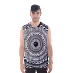Graphic Design Round Geometric Men s Basketball Tank Top