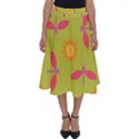 Dragonfly Sun Flower Seamlessly Perfect Length Midi Skirt View1