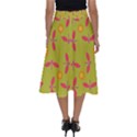 Dragonfly Sun Flower Seamlessly Perfect Length Midi Skirt View2