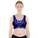 Digital Art Background Pink Blue Sports Bra With Pocket View1
