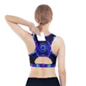 Digital Art Background Pink Blue Sports Bra With Pocket View2
