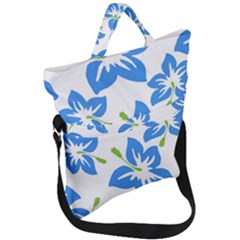 Hibiscus Wallpaper Flowers Floral Fold Over Handle Tote Bag by Sapixe