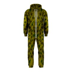Flower Wreath In The Green Soft Yellow Nature Hooded Jumpsuit (kids)