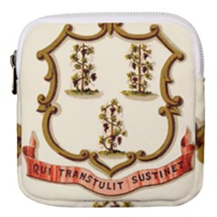Historical Coat Of Arms Of Connecticut Mini Square Pouch by abbeyz71