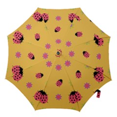 Ladybug Seamlessly Pattern Hook Handle Umbrellas (small) by Sapixe