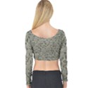 Art Letters Alphabet Abstract Text Long Sleeve Crop Top View2