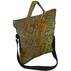 Art 3d Windows Modeling Dimension Fold Over Handle Tote Bag by Sapixe