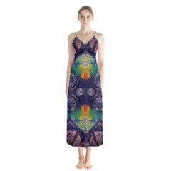 Phronesis Awareness Philosophy Button Up Chiffon Maxi Dress