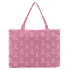 Pink Ribbon - Breast Cancer Awareness Month Zipper Medium Tote Bag by Valentinaart