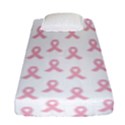 Pink Ribbon - breast cancer awareness month Fitted Sheet (Single Size) View1