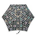 Pattern Eyeball black and white naive stripes Gothic Halloween Mini Folding Umbrellas View1