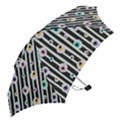 Pattern Eyeball black and white naive stripes Gothic Halloween Mini Folding Umbrellas View2