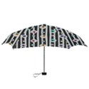 Pattern Eyeball black and white naive stripes Gothic Halloween Mini Folding Umbrellas View3