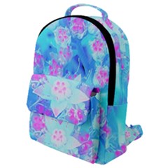 Blue And Hot Pink Succulent Underwater Sedum Flap Pocket Backpack (small) by myrubiogarden