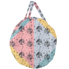 Abstract Christmas Balls Pattern Giant Round Zipper Tote by Mariart