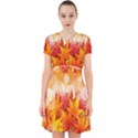 Autumn Background Maple Leaves Bokeh Adorable in Chiffon Dress View1