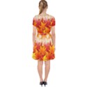 Autumn Background Maple Leaves Bokeh Adorable in Chiffon Dress View2