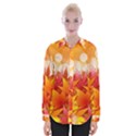 Autumn Background Maple Leaves Bokeh Womens Long Sleeve Shirt View1