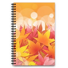 Autumn Background Maple Leaves Bokeh 5 5  X 8 5  Notebook New