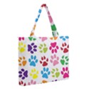 Paw Print Paw Prints Background Zipper Medium Tote Bag View2
