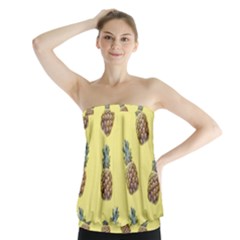 Pineapples Fruit Pattern Texture Strapless Top