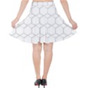 Honeycomb pattern black and white Velvet High Waist Skirt View2