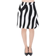 Zebra Horse Pattern Black And White Velvet High Waist Skirt