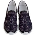 Fractal Mandala Circles Purple Men s Lightweight Slip Ons View1