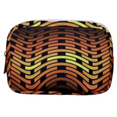 Fractal Orange Texture Waves Make Up Pouch (small)
