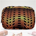 Fractal Orange Texture Waves Make Up Pouch (Small) View1