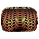 Fractal Orange Texture Waves Make Up Pouch (Small) View2