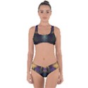 Fractal Colorful Pattern Design Criss Cross Bikini Set View1