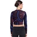 Fractal Circle Pattern Curve Zip Up Bomber Jacket View2