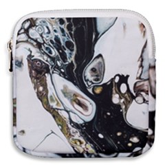 Abstract Structure Pattern Mini Square Pouch