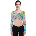 Art Abstract Abstract Art Velvet Long Sleeve Crop Top View1