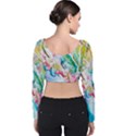 Art Abstract Abstract Art Velvet Long Sleeve Crop Top View2