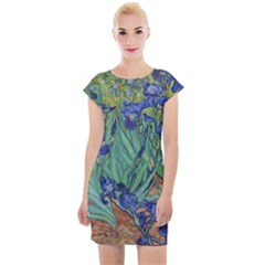 Antique Art Artwork Bloom Blooming Cap Sleeve Bodycon Dress