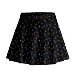 Background Abstract Texture Mini Flare Skirt