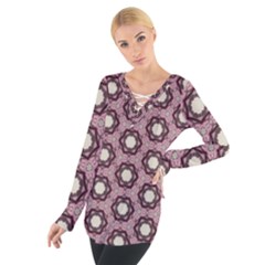 Background Pattern Structure Tie Up Tee