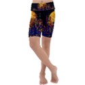 Skyline Frankfurt Abstract Moon Kids  Lightweight Velour Cropped Yoga Leggings View1