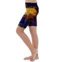 Skyline Frankfurt Abstract Moon Kids  Lightweight Velour Cropped Yoga Leggings View2