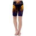 Skyline Frankfurt Abstract Moon Kids  Lightweight Velour Cropped Yoga Leggings View4