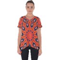 Art Abstract Background Pattern Cut Out Side Drop Tee View1