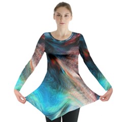 Background Art Abstract Watercolor Long Sleeve Tunic 